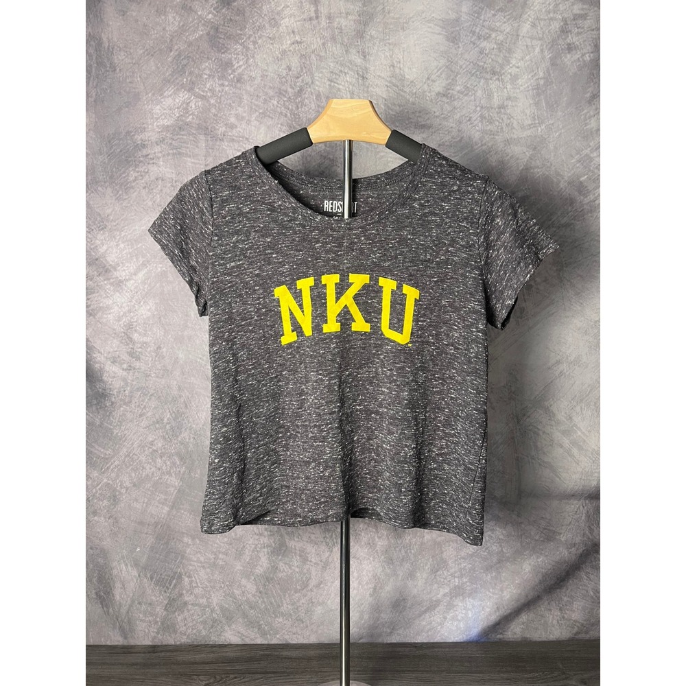 Redshirt NKU Northern Kentucky University Cropped Tee Shirt Women Small Gray